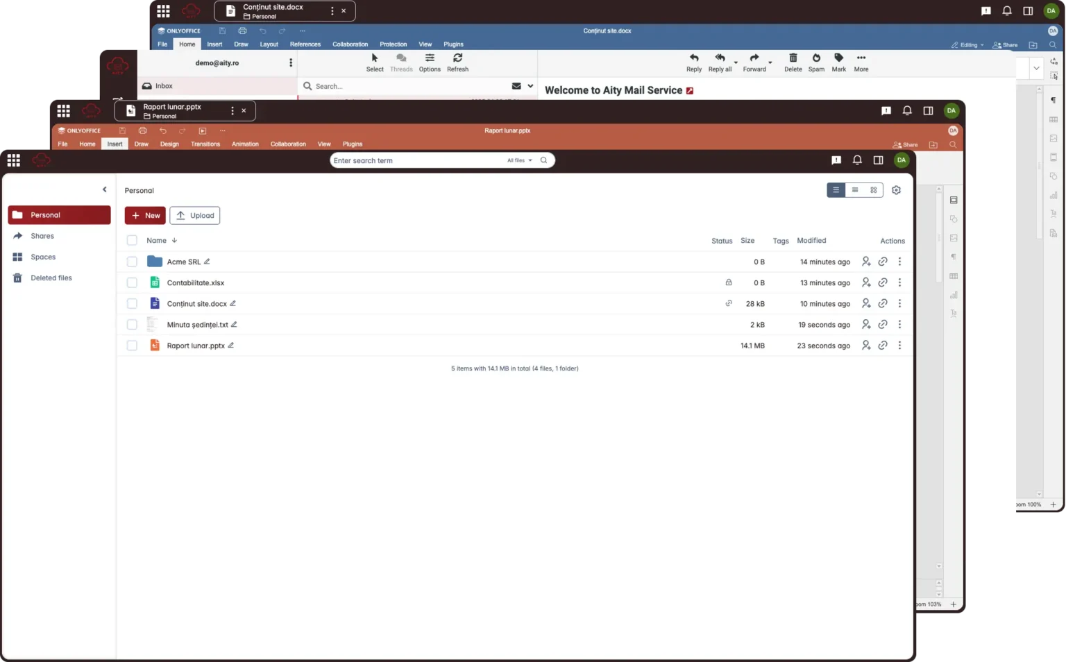 aplicatii aity workspace